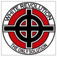 White Revolution The Only Solution badge of the US Nazis from the White Power