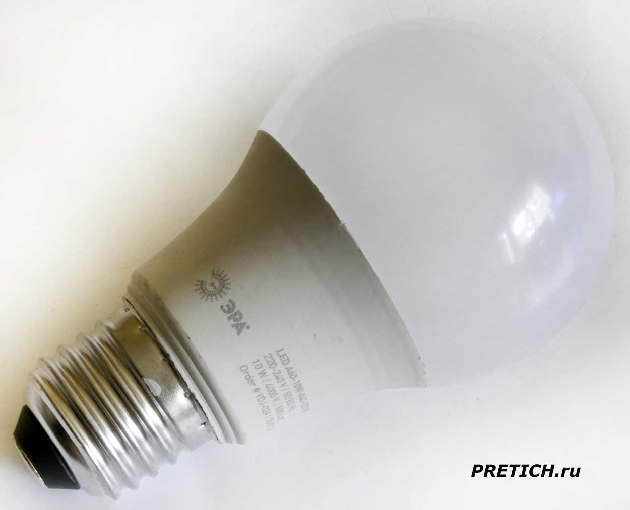 описание, ЭРА LED A60-10W-840-E27 хорошая или нет лампочка