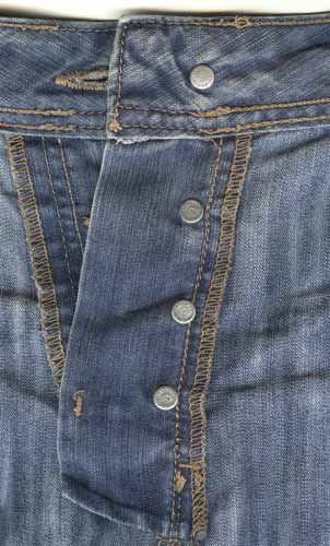 Colin’s Jeans 45 David Elfie ширинка джинсов изнутри, на пуговицах