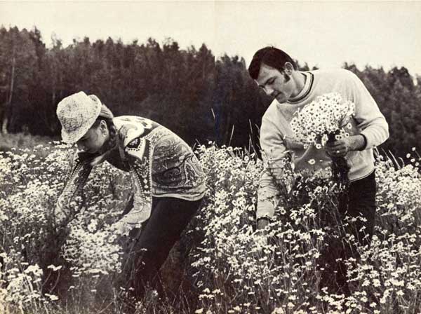 Soviet boxer Vyacheslav Lemeshev with his wife Oxana