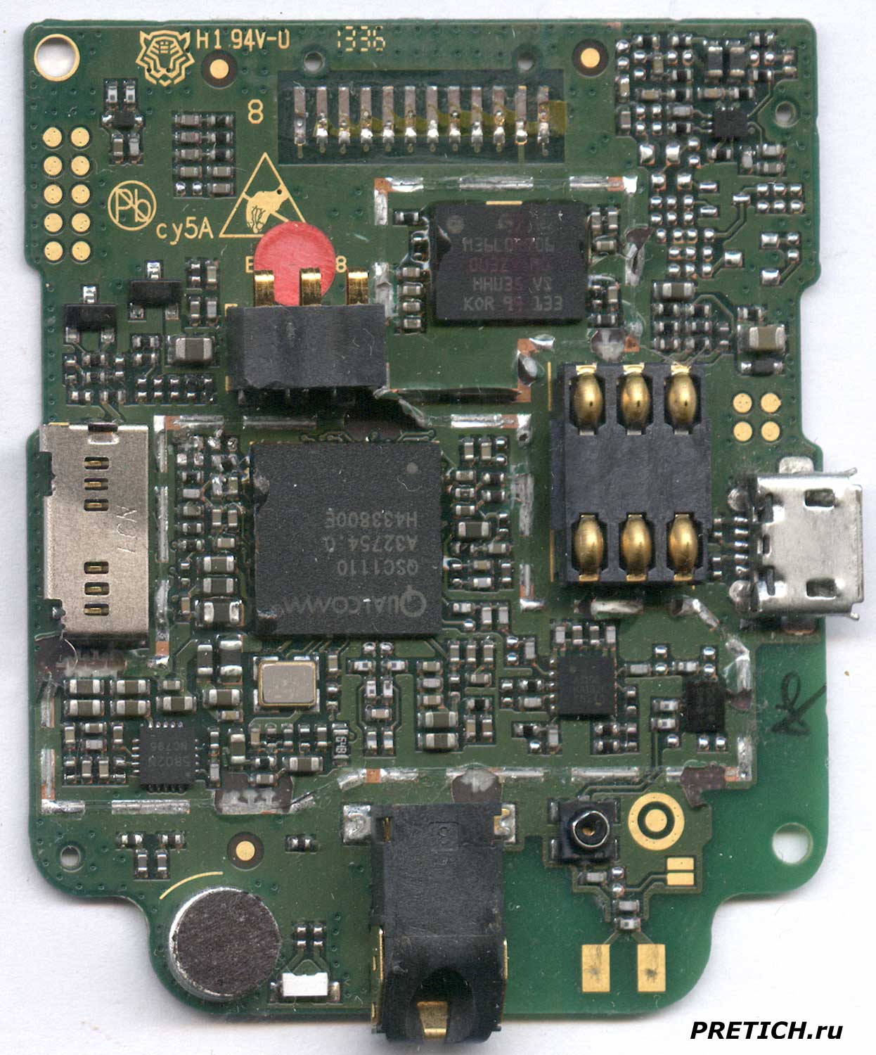 Qualcomm QSC1110 процессор в телефоне ZTE S183 CDMA схема
