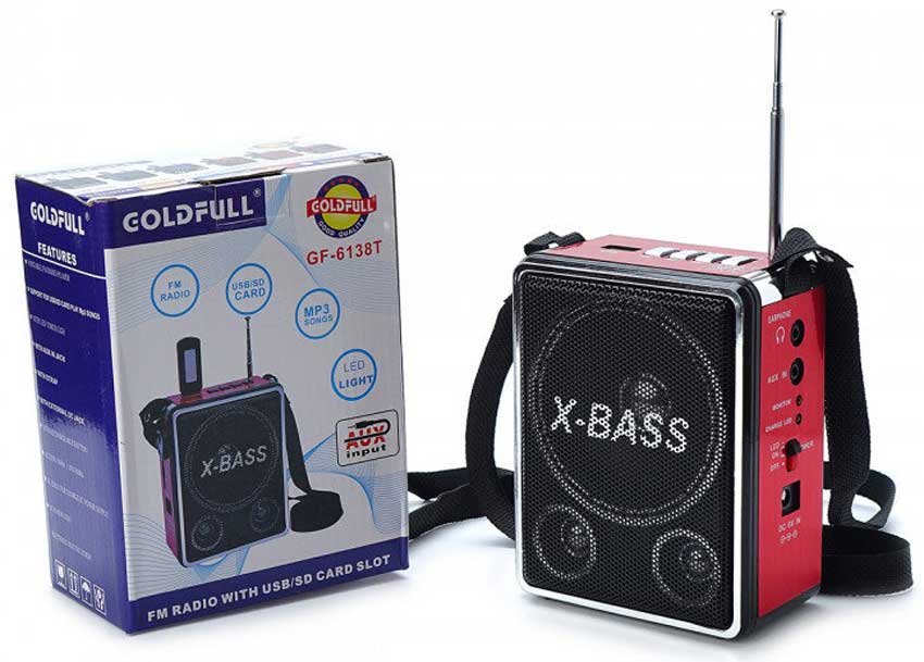 GoldFull GF-6138T радиоприемники, фонарик, USB и SD плеер, обзор