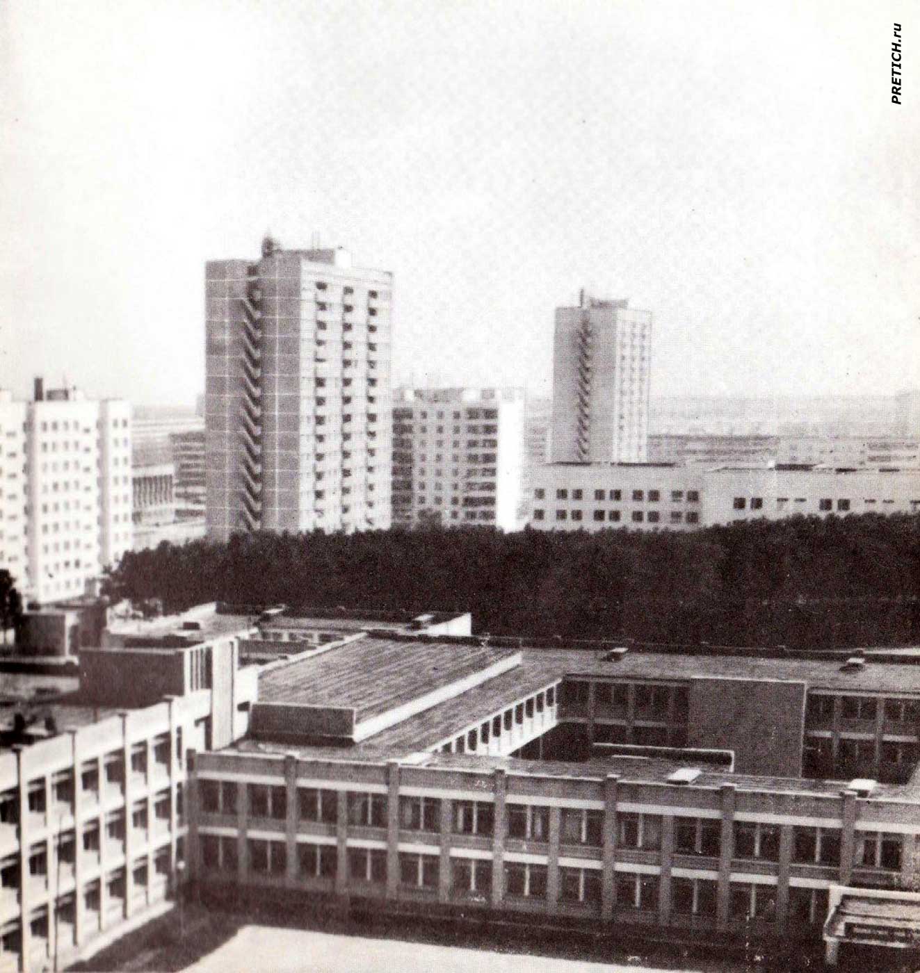 Панорама города Припять сверху, фотографии 1985 года, до аварии
