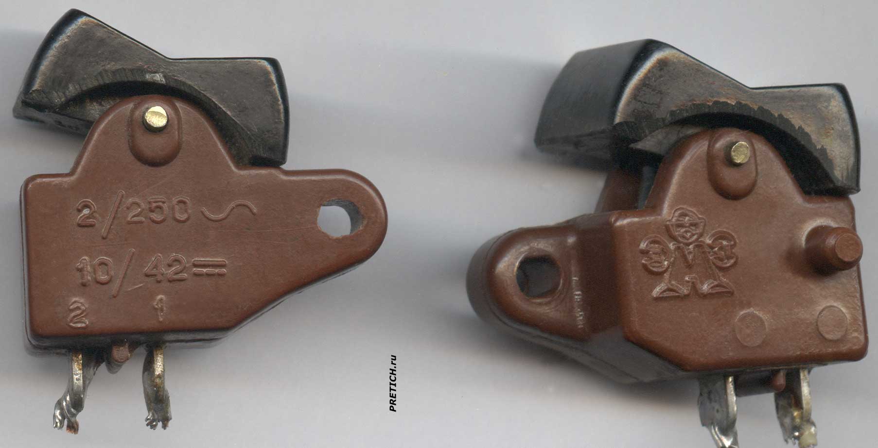 ЭМЗ выключатель клавишный, СССР, 250 и 42 вольта, полное описание