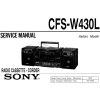 SONY CFS-W403L сервис мануал