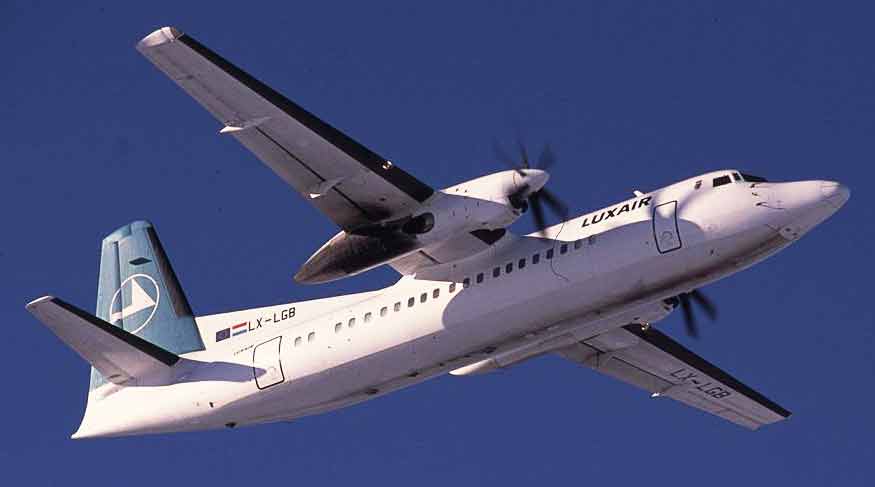 самолет Fokker-50 компании Luxair