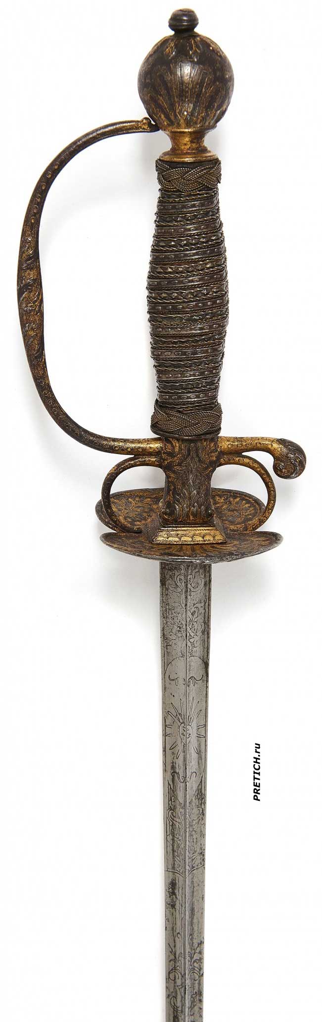 боевая шпага, офицерская, 18-19 века, оригинал