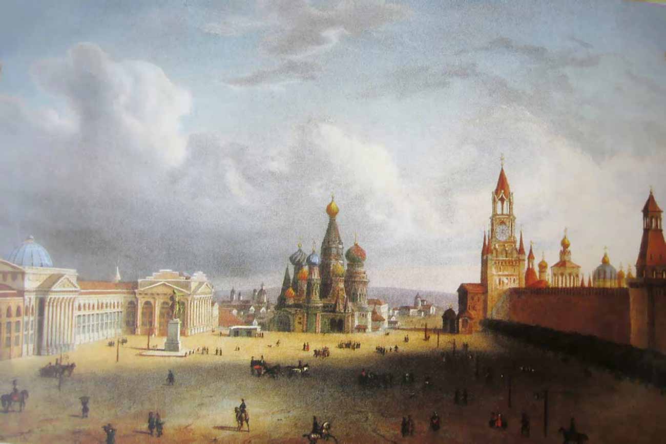 Красная площадь и Кремль - середина 19 века