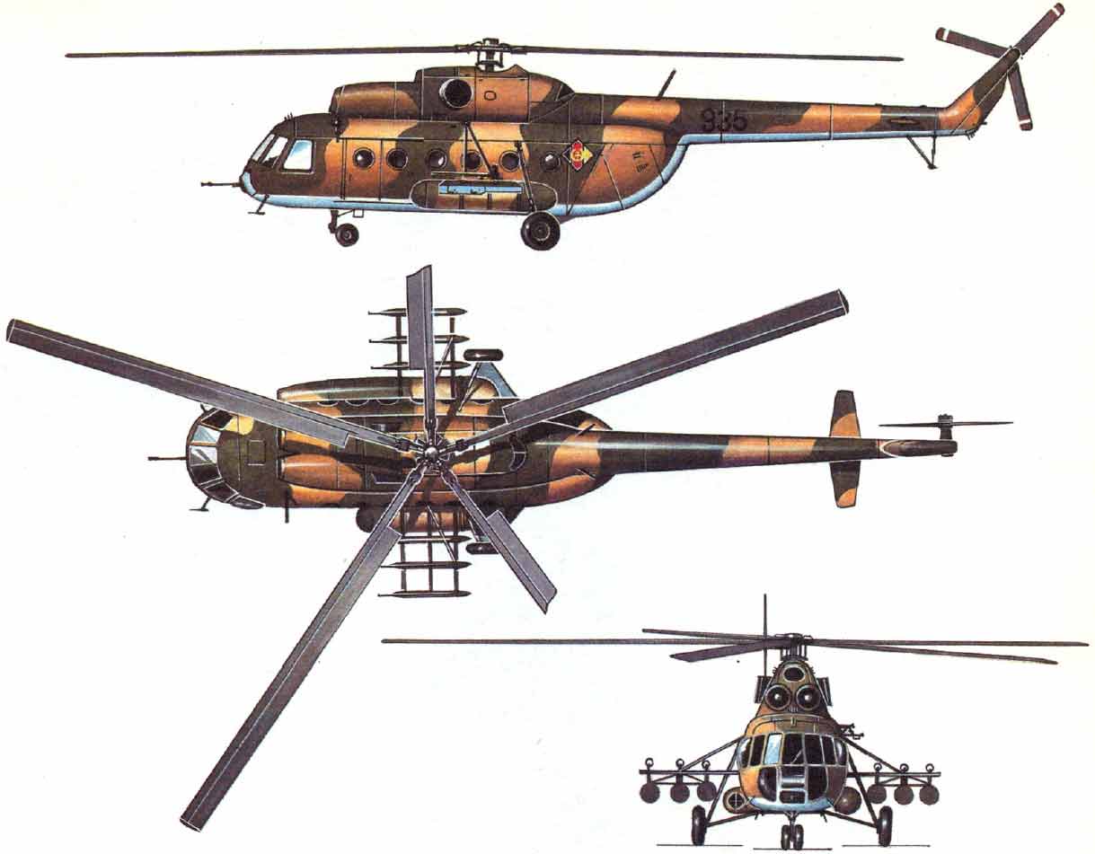 чертежи вертолета Ми-8