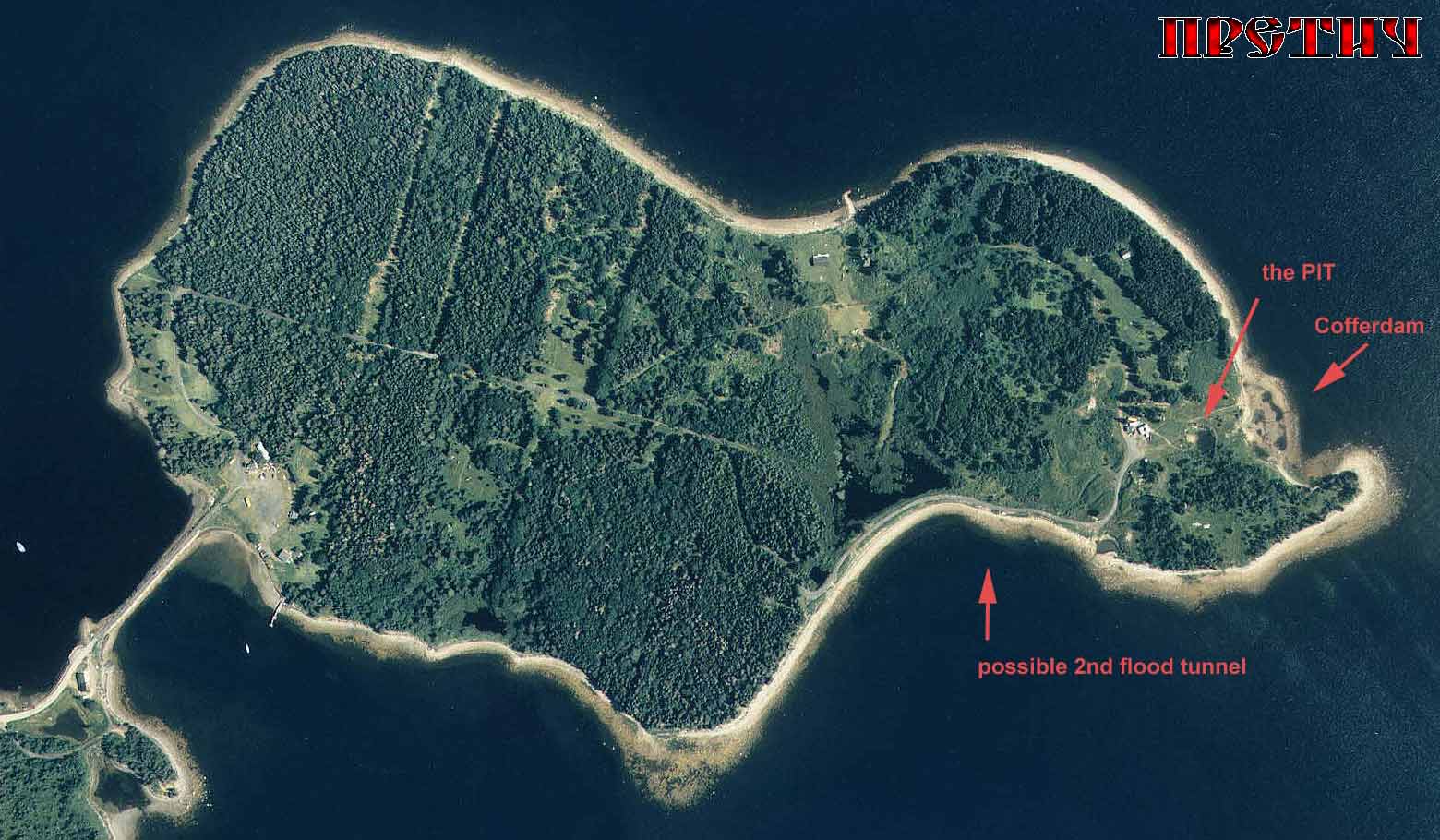 остров Оук - снимок из космоса