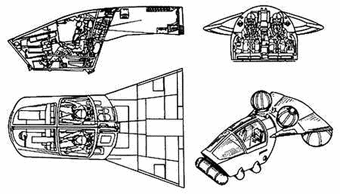 Схема отделяемой кабины F-111