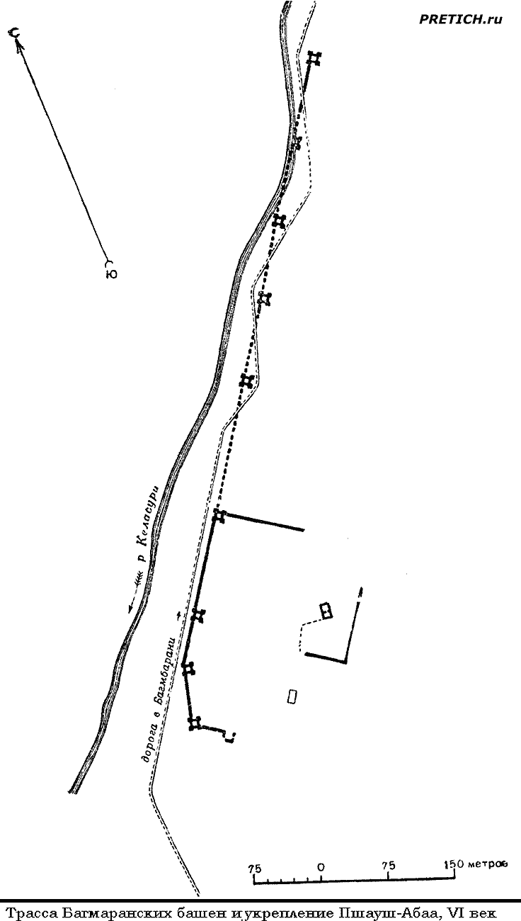 трасса Багмаранских башен и укрепление Пшауш-Абаа, Великая абхазская стена