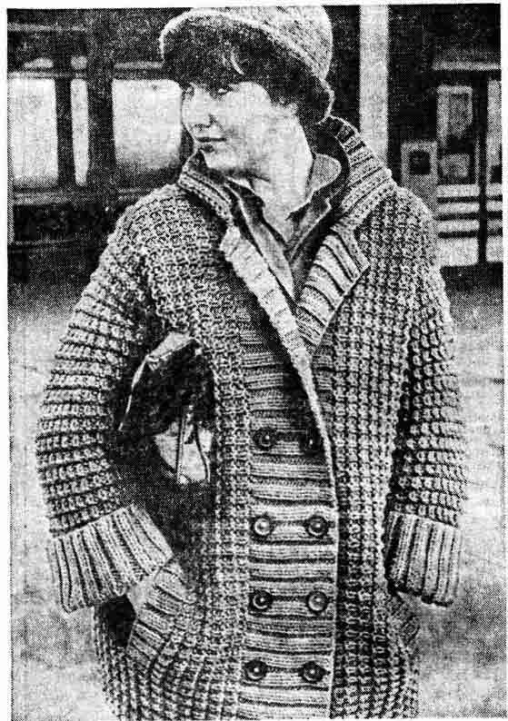 женский вязанный жакет, описание вязки