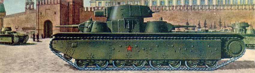 танк Т-35 советский сухопутный броненосец
