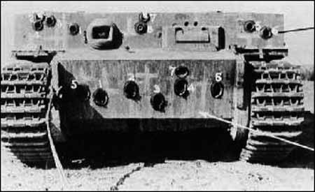 лобовая броня танка Тигр после опытных стрельб