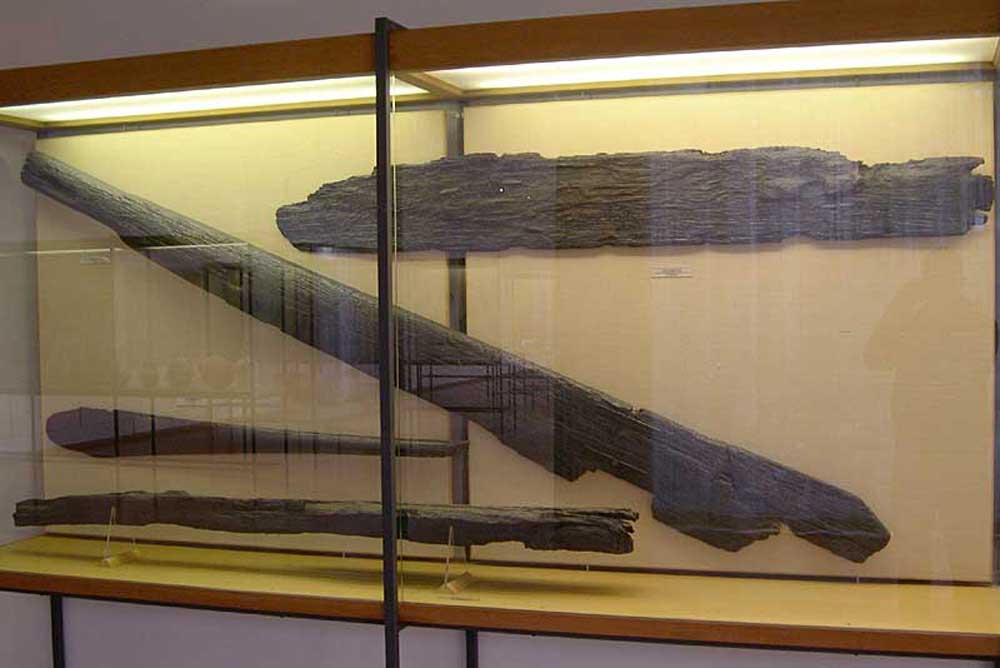 Parts from the excavations of the Kvalsund ship
