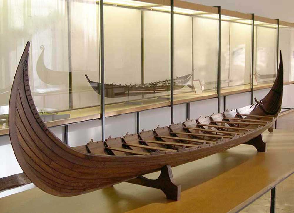 Modell av Kvalsundskipet i Bergen Sjøfartsmuseum