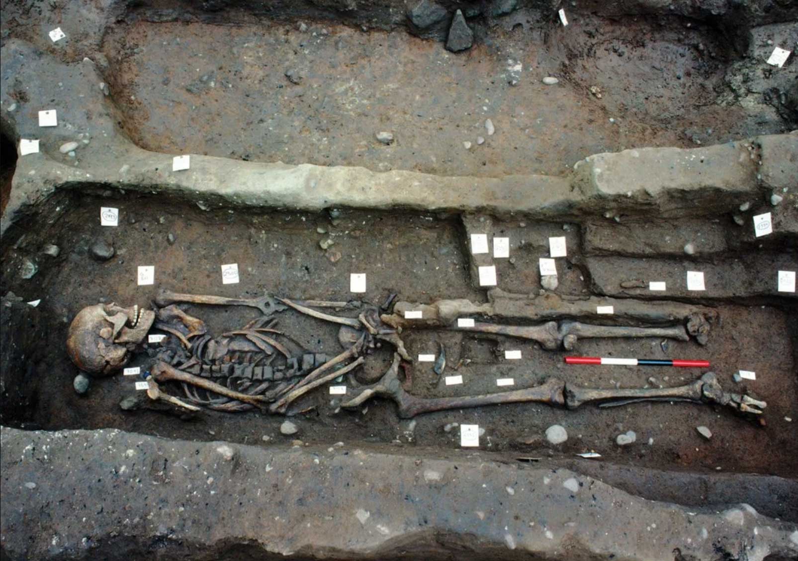 Солдат-викинг похоронен с мечом в могиле 511 на территории церкви Святого Вистана в Рептоне