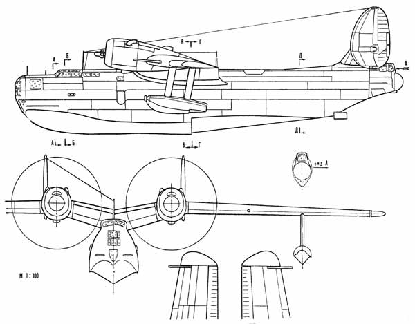 Гидросамолет Бе-6 Советский Союз - чертежи