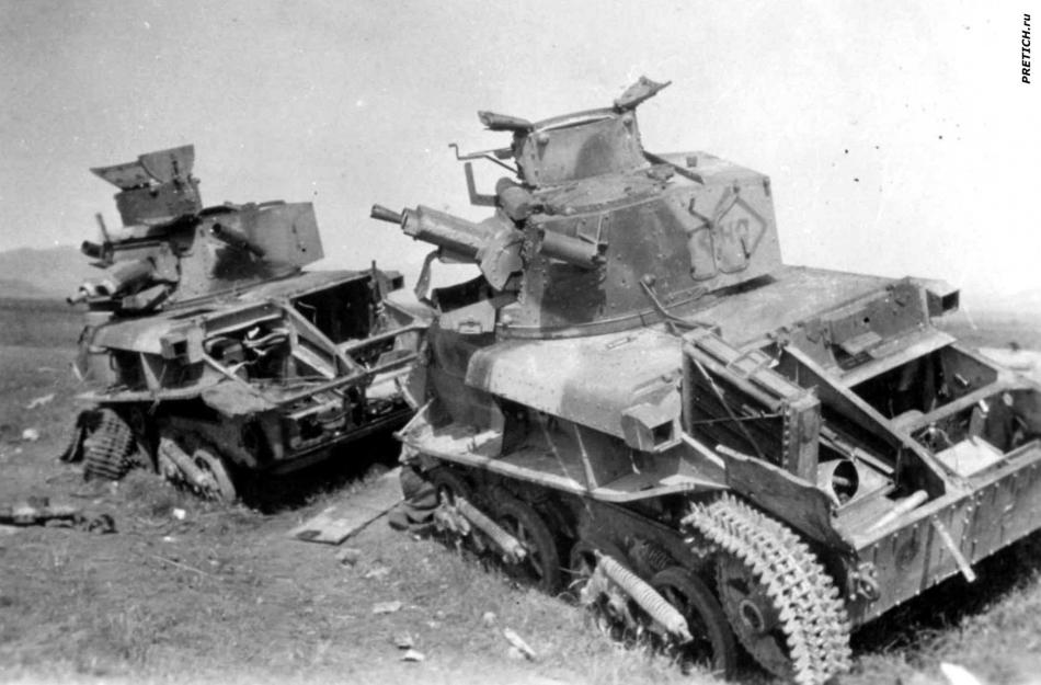Подбитые танки Vickers Mk VIB