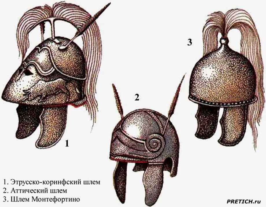 Шлемы античности