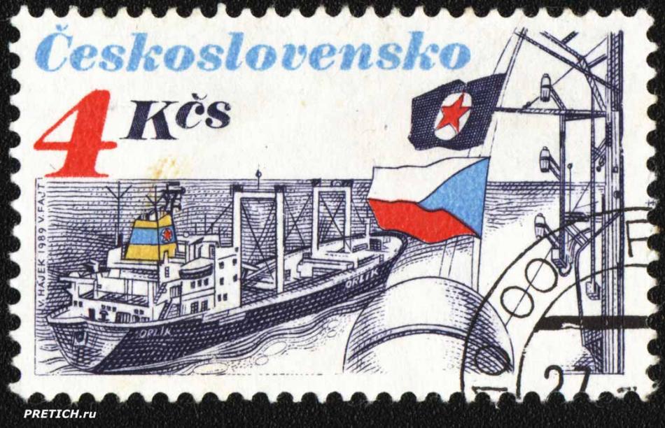Почтовая марка Чехословакии - Orlik