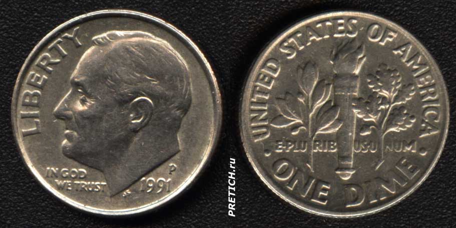 1 цент США 1991 год