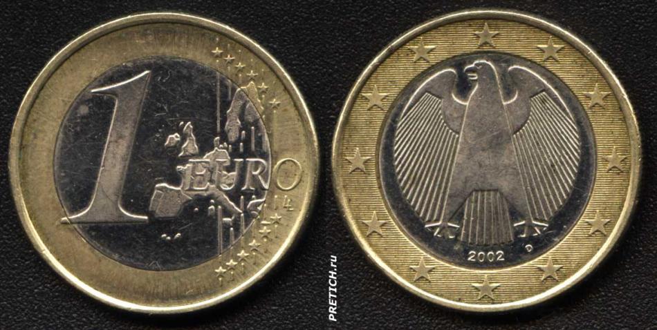 1 EURO. 2002. Один евро - Германия