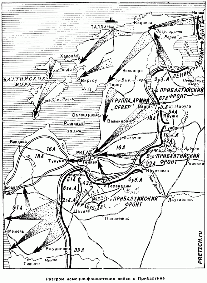 Наступление советских войск в Прибалтике, 1944 г.