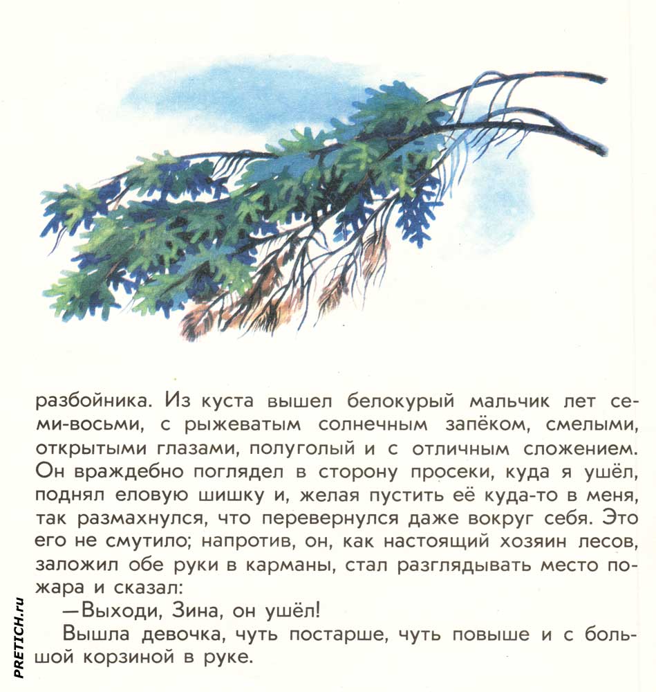 рисунки из советских детских книг, Пришвин