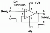 TDA2030A мощный повторитель сигнала