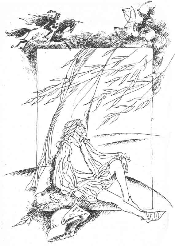 Стихотворение Жуковского "Старый рыцарь", рисунок