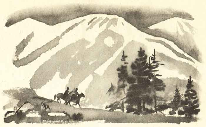 Казбек и горцы, рисунки из книги, Kazbek and the Highlanders