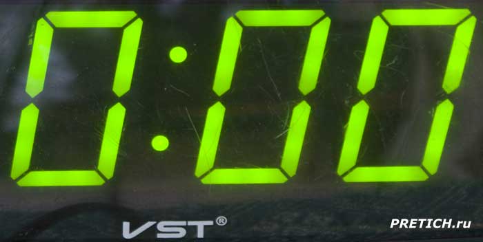 VST-719 LCD дисплей часов будильника