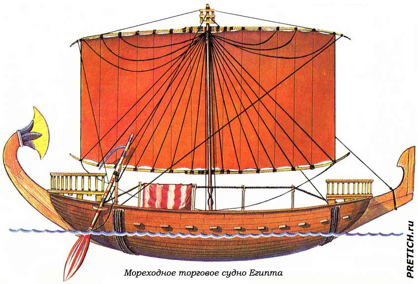 Мореходное торговое судно Древнего Египта