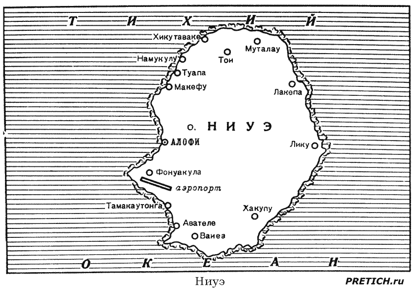 Ниуэ карта, история, координаты и все данные острова