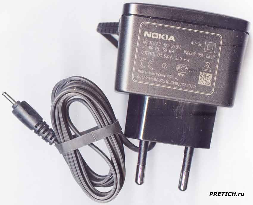 Nokia C2-03 блок питания и зарядное устройство телефона