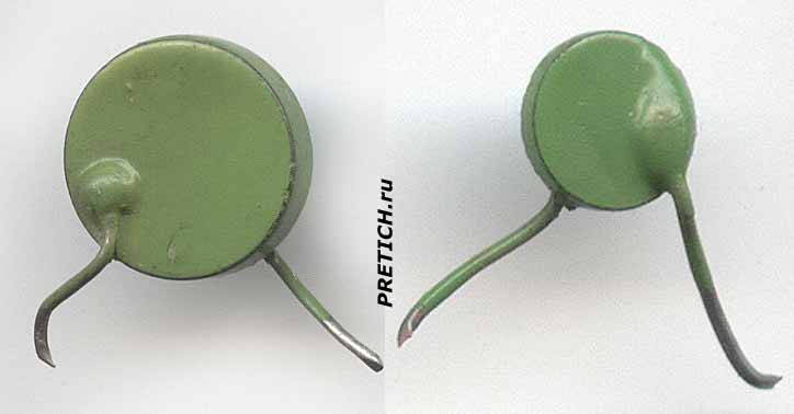 Советские дисковые керамические или терморезисторы, зеленого цвета, без маркировки