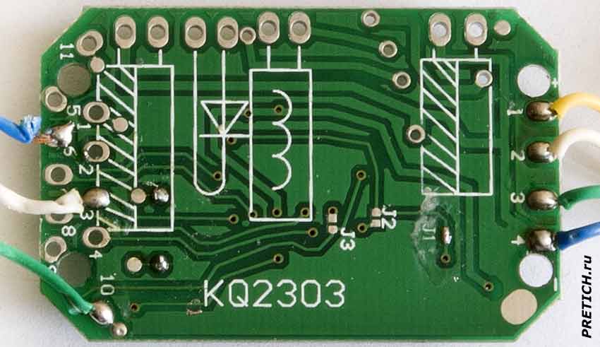 KQ2303 плата на USB кабеле, схема