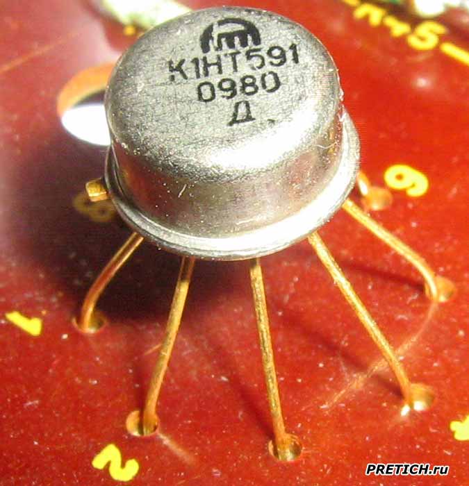 К1НТ591 микросхема, матрица из двух n-p-n транзисторов