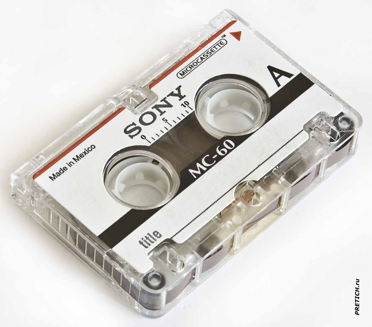 Sony MC-60 Microcassette полное описание микрокассеты