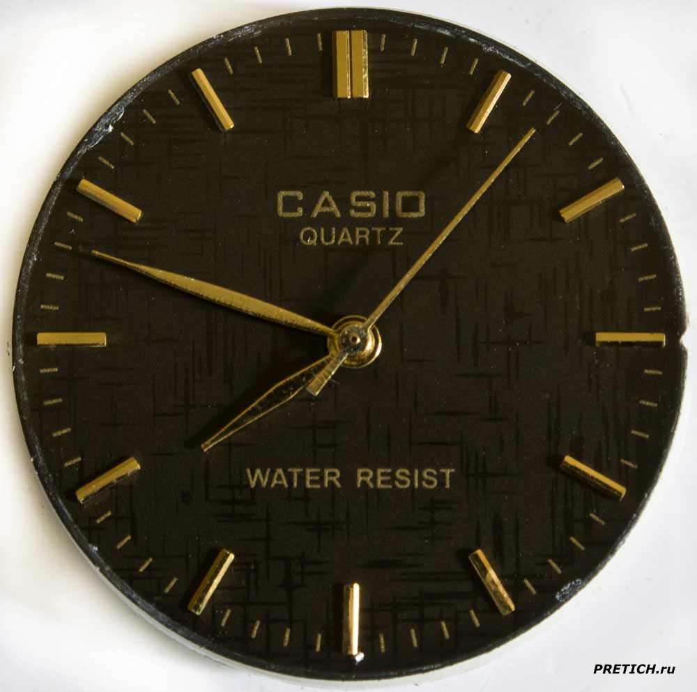 CASIO QUARTZ WATER RESIST циферблат, Китай