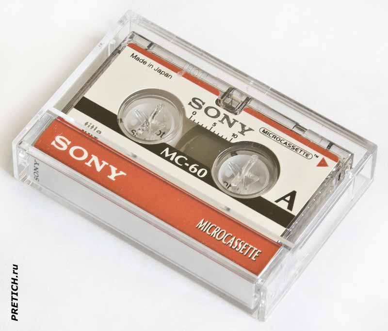 Sony MC-60 Microcassette обзор микрокассеты