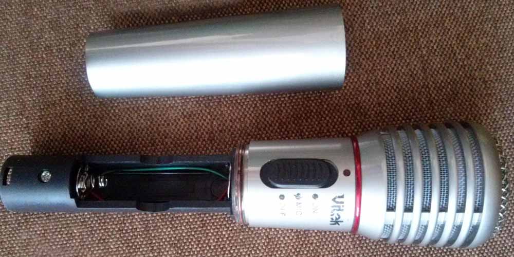 Vitek VT-3832 замена батарейки в микрофоне