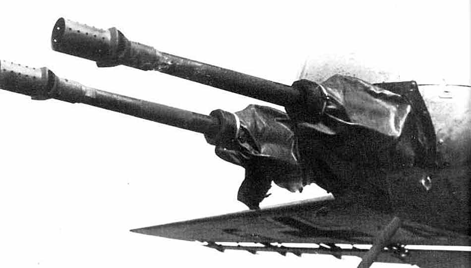 Сдвоенная пушка MK 101 на самолете Heinkel 177