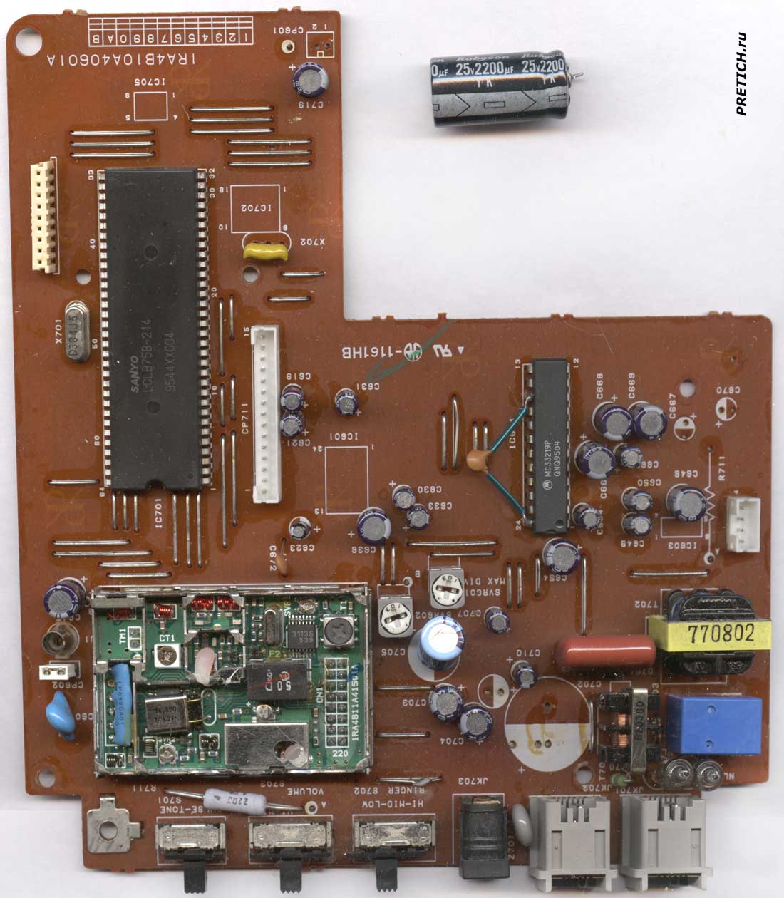 SANYO LCLB75B-214 процессор в телефоне Sanyo CLT-75KM